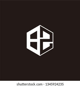 BZ Logo Initial Monogram Negative Space Designs Templete