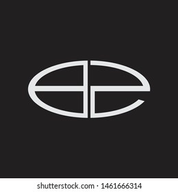 BZ Logo letter oval monogram design template with black and white colors