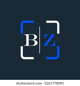 BZ Unique abstract geometric vector logo design.