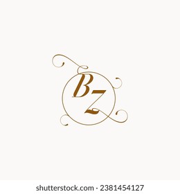 BZ uniquely wedding logo symbol of your marriage and you can use it on your wedding stationary