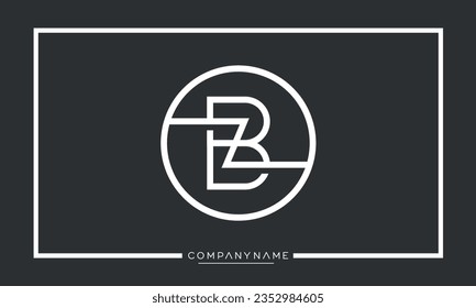 BZ or ZB Alphabet Letters Logo Monogram