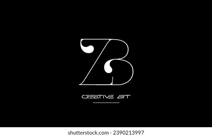 BZ, ZB, B, Z letras abstractas monograma