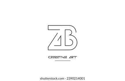 BZ, ZB, B, Z abstrakte Buchstaben Logo-Monogramm