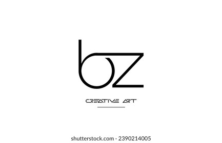 BZ, ZB, B, Z abstract letters logo monogram