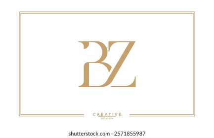 BZ, ZB, B, Z, Abstract Letters Logo Monogram