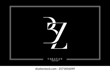 BZ, ZB, B, Z, Abstract Letters Logo Monogram