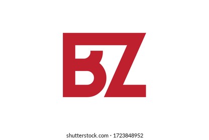 Diseño inicial de logotipo BZ o ZB, plantilla de vectores