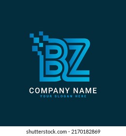 bz; zb, Letter logo, Technology, abstract Letter logo.