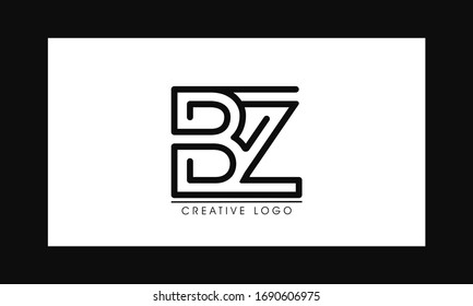 BZ ZB logo initial letter design template vector
