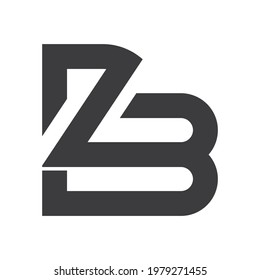 BZ, ZB, Z AND B Abstract initial monogram letter alphabet logo design