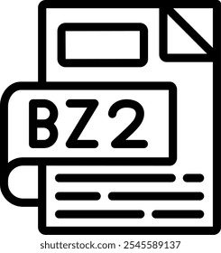 BZ2 Line Icon Vector Design