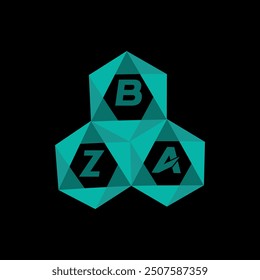 BZA kreative minimalistische Buchstaben-Logo. BZA einzigartige Vektor Initialen Alphabet Buchstaben Logo-Design
