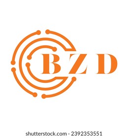 BZD-Briefdesign. BZD-Buchstaben Technologie Logo-Design auf weißem Hintergrund. BZD Monogram Logo-Design für Unternehmer und Unternehmen