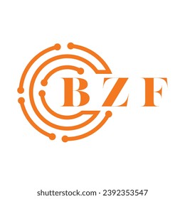 BZF letter design. BZF letter technology logo design on white background. BZF Monogram logo design for entrepreneur and business