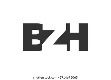 Design do logotipo da BZH. letra inicial B Z H estilo de fonte em negrito para start-ups de tecnologia, consultoria, marca corporativa. Nome criativo da empresa, manchetes identidade tipográfica, logotipo moderno. Ilustração vetorial.