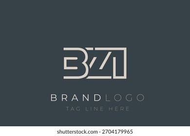 Diseño de logotipo de letra abstracta BZI. Diseño moderno del logotipo del negocio con tipografía Abstractas y estilo contemporáneo
