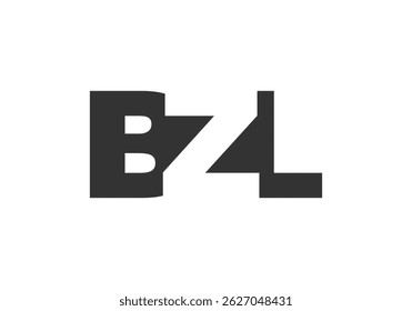 Design des BZL-Logos Anfangsbuchstabe B Z L fett Schriftstil für Tech-Startups, Beratung, Corporate Branding. Name des kreativen Unternehmens, Schlagzeilen, Typografie, trendige Logoart. Vektorgrafik.