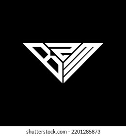 BZM letter logo creative design with vector graphic, BZM simple and modern logo in triangle shape.