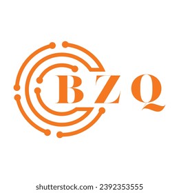 BZQ letter design. BZQ letter technology logo design on white background. BZQ Monogram logo design for entrepreneur and business