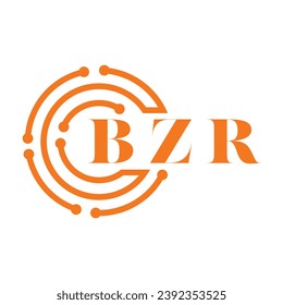 BZR letter design. BZR letter technology logo design on white background. BZR Monogram logo design for entrepreneur and business