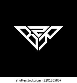 BZR letter logo creative design with vector graphic, BZR simple and modern logo in triangle shape.