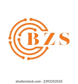 BZS letter design. BZS letter technology logo design on white background. BZS Monogram logo design for entrepreneur and business