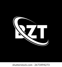 BZT-Logo. Logo-Design für BZT-Buchstaben. Initialen BZT-Logo mit Kreis und Großbuchstaben-Monogramm-Logo verbunden. BZT Typografie für Technologie, Business und Immobilien Marke.