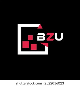 Logotipo minimalista creativo de la letra de BZU. Diseño de logotipo de letra de alfabeto de iniciales de Vector únicas BZU
