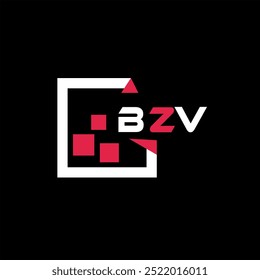 Logotipo minimalista creativo de la letra de BZV. Diseño de logotipo de letra de alfabeto de iniciales de Vector únicas BZV
