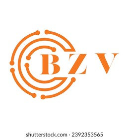 BZV letter design. BZV letter technology logo design on white background. BZV Monogram logo design for entrepreneur and business