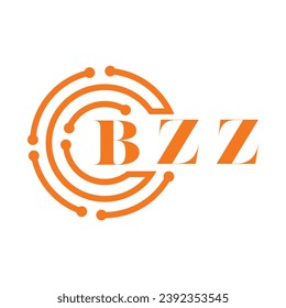 Diseño de letras BZZ. Diseño del logotipo de la tecnología de letras BZZ sobre fondo blanco. Diseño del logotipo de Monograma BZZ para emprendedores y empresas