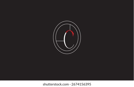 C MONOGRAMA DEL LOGOTIPO DE LA LETRA ABSTRACTAS