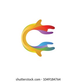 c abstract logo template