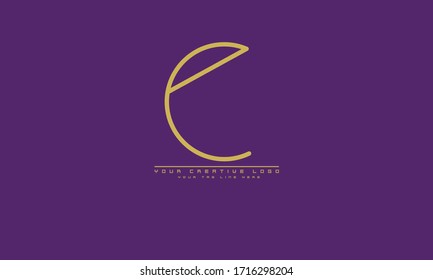 C abstract vector logo monogram template