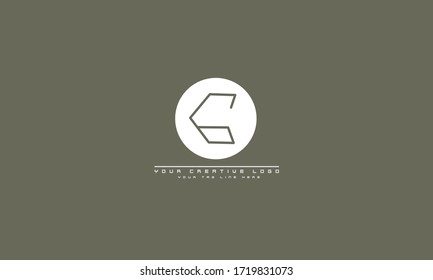 C plantilla de monograma abstracto del logotipo del vector