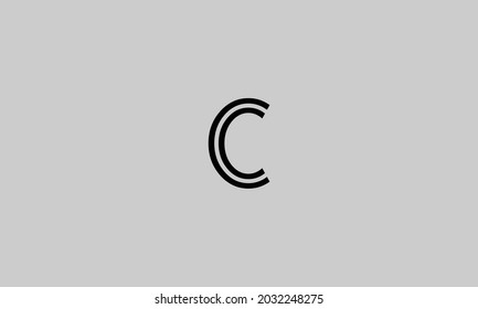 C abstract vector logo monogram template