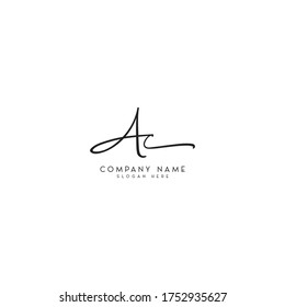 A C ac initial letter handwriting logo or icon design concept template