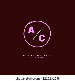 A C AC Initial logo template vector