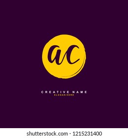 A C AC Initial logo template vector