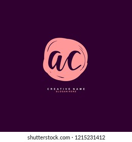 A C AC Initial logo template vector