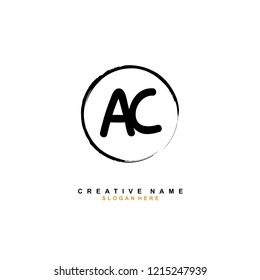 A C AC Initial logo template vector