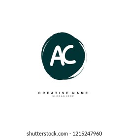 A C AC Initial logo template vector