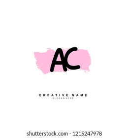 A C AC Initial logo template vector