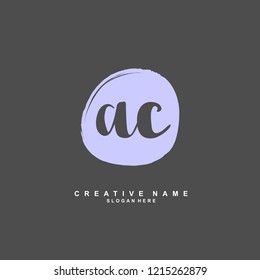 A C AC Initial logo template vector