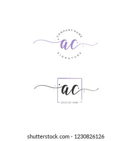 A C AC Initial logo template vector