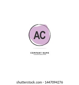 A C AC Initial logo template vector