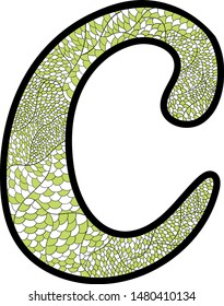 C alphabet abstract vector illustration. Concept for print, logo, web design, 