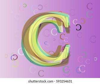 C Alphabet art elements