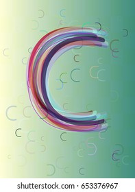 C Alphabet art icon