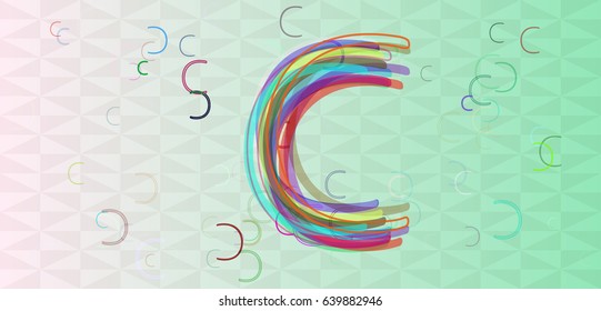 C Alphabet art vector